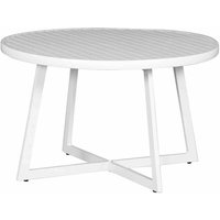 Alexis Lounge Tisch ø 70x45 cm Gestell und Tischplatte Aluminium matt-weiß pulverbeschichtet von SIENA GARDEN