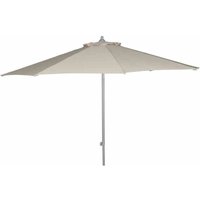 Push Pro Mittelstockschirm silber/natur ø 300cm Gestell Alu silber, Streben Stahl, Bezug 100% Polyester, 180g/m² natur, Lichtschutzfaktor upf 50+ von SIENA GARDEN