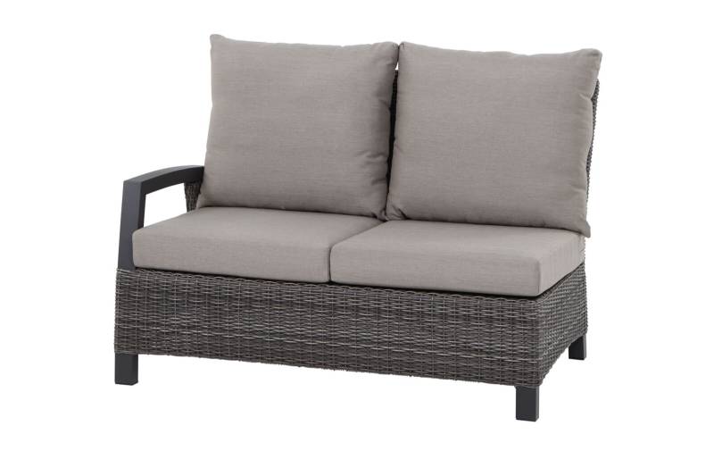 SIENA GARDEN Corido 2-Sitzer Sofa, charcoal, Alu / Gardino®-Geflecht, 136x83x88 cm, Armlehne rechts von Siena Garden