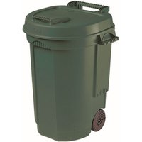 SIENA GARDEN Fahrbarer Abfallbehälter grün, 110 Liter, 55 x 58 x 81 cm von SIENA GARDEN