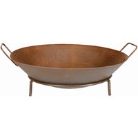 SIENA GARDEN Feuerschale, Feuerstelle Rusty aus Gusseisen in antik braun, mit Griffen, ca. Ø 48 cm x 14,5 cm Höhe von SIENA GARDEN