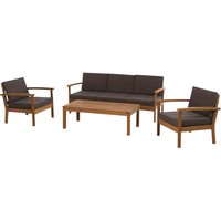 SIENA GARDEN Loungeset, 5 Sitzplätze, Eukalyptusholz, inkl. Auflagen - braun von SIENA GARDEN