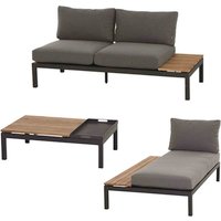 SIENA GARDEN Loungeset »Alvida«, 3er-Set, Aluminium - grau von SIENA GARDEN