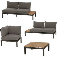 SIENA GARDEN Loungeset »Alvida«, 4er-Set, Aluminium - grau von SIENA GARDEN