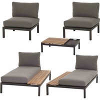 SIENA GARDEN Loungeset »Alvida«, 5er-Set, Aluminium - grau von SIENA GARDEN