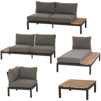 SIENA GARDEN Loungeset »Alvida«, 5er-Set, Aluminium - grau von SIENA GARDEN