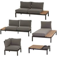 SIENA GARDEN Loungeset »Alvida«, 5er-Set, Aluminium - grau von SIENA GARDEN