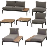 SIENA GARDEN Loungeset »Alvida«, 7er-Set, Aluminium - grau von SIENA GARDEN