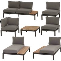 SIENA GARDEN Loungeset »Alvida«, 7er-Set, Aluminium - grau von SIENA GARDEN