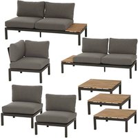 SIENA GARDEN Loungeset »Alvida«, 8er-Set, Aluminium - grau von SIENA GARDEN