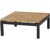 SIENA GARDEN Loungetisch »Alvida«, BxHxL: 73,5 x 31,5 x 73,5 cm, Tischplatte: Teakholz - grau von SIENA GARDEN