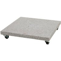 SIENA GARDEN Schirmständer »ENNIO«, Granitständer, 120 kg, BxH: 80 x 7 cm, mit Rollen - grau von SIENA GARDEN