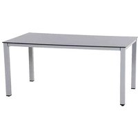 Siena Garden 01122660 Sola Dining Tisch 160x90 cm, silber Gestell Aluminium silber, Tischplatte HPL von SIENA GARDEN