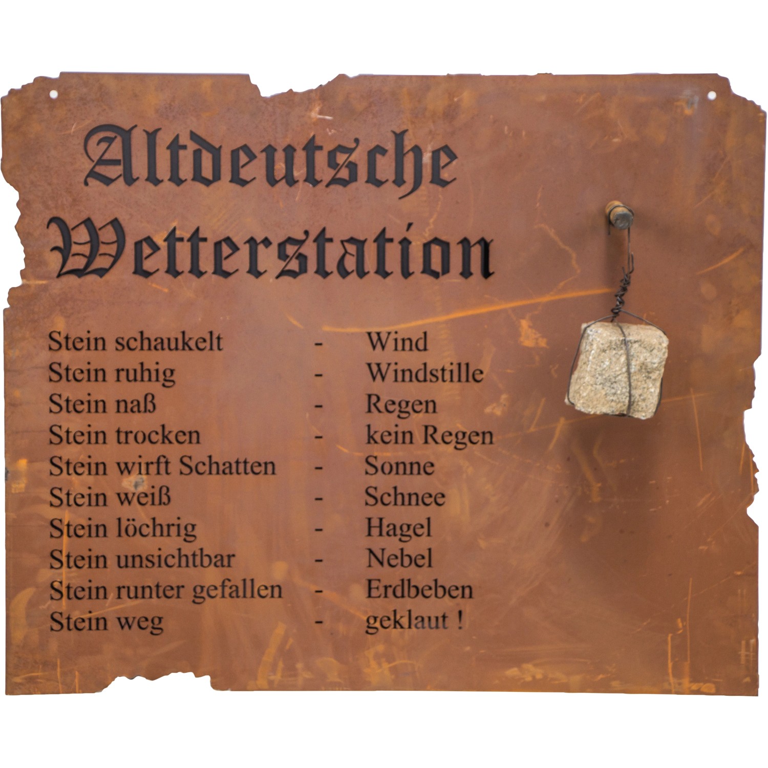 Siena Garden Altdeutsche Wetterstation zum Hängen Metall mit Edelrost 80 x 70cm Siena Garden Altdeutsche Wetterstation zum Hängen Metall mit Edelrost 80 x 70cm von SIENA GARDEN