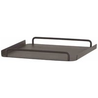 Bali Serviertablett 50x50cm aus Aluminium, Luxus Tablett matt anthrazit mit Griffen von SIENA GARDEN
