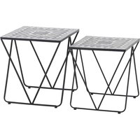 Siena Garden Como Beistelltischset 51x51x56 cm + 46x46x51 cm Stahl/Keramik Siena Garden Como Beistelltischset 51x51x56 cm + 46x46x51 cm Stahl/Keramik von SIENA GARDEN