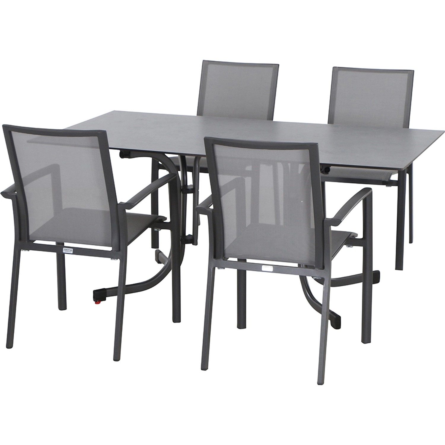 Siena Garden Dining-Set Velia 5-teilig 4 x Sessel 1 x Klapptisch von SIENA GARDEN