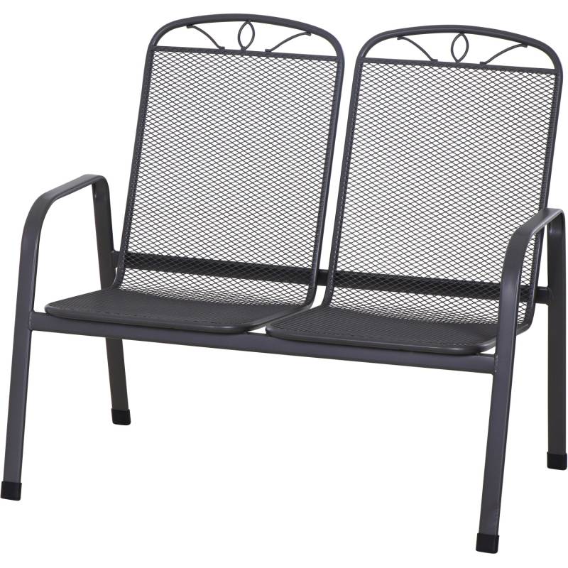 Siena Garden Elda 2er Bank Matt-Anthrazit 95 x 66 x 108 cm von SIENA GARDEN