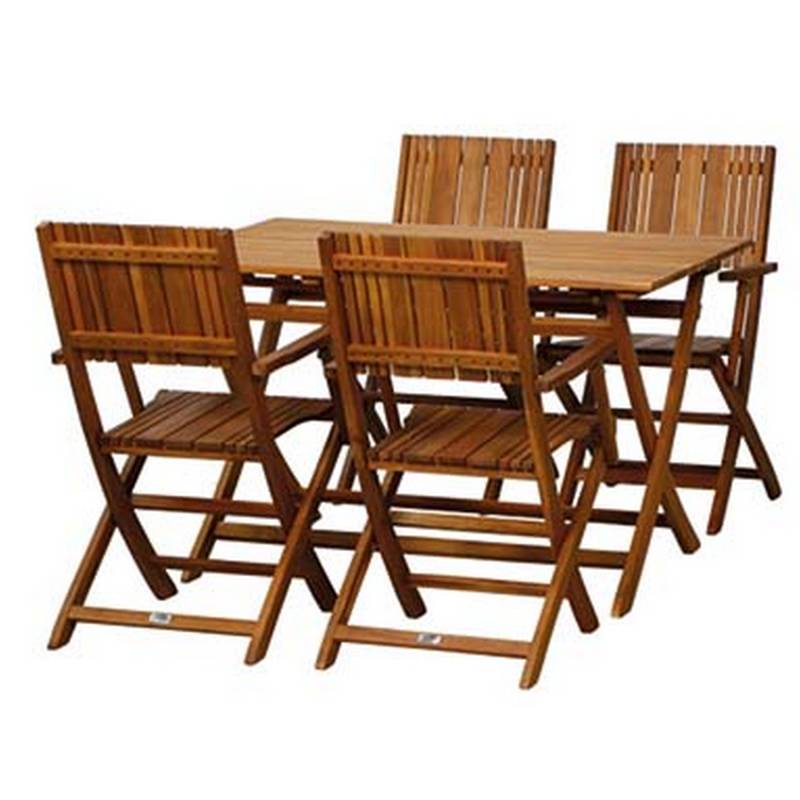 Siena Garden Gartenmöbel-Set 'Falun' mit Klappsesseln Akazie braun 5-teilig von SIENA GARDEN