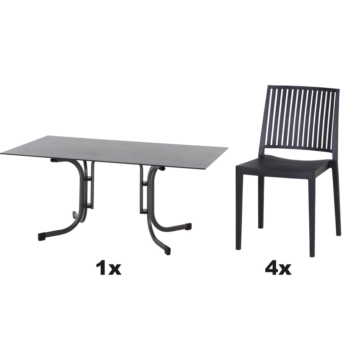 Siena Garden Gartenmöbel Set Lane 5-teilig 160 cm x 90 cm Anthrazit Siena Garden Gartenmöbel Set Lane 5-teilig 160 cm x 90 cm Anthrazit von SIENA GARDEN