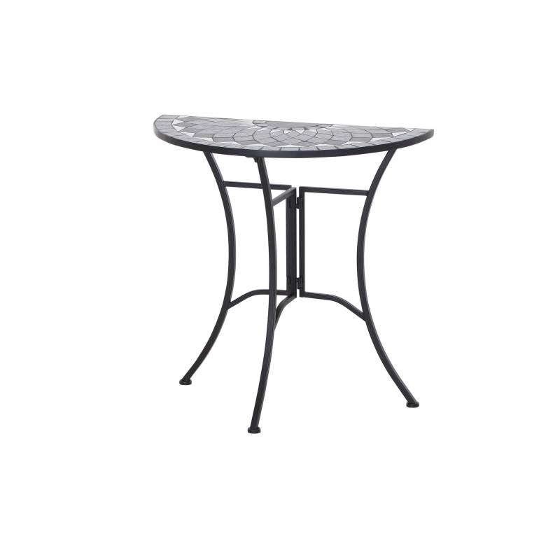Siena Garden Gartentisch 'Como' halbrund 35,5 x 70 x 71 cm mit Mosaikoptik von SIENA GARDEN