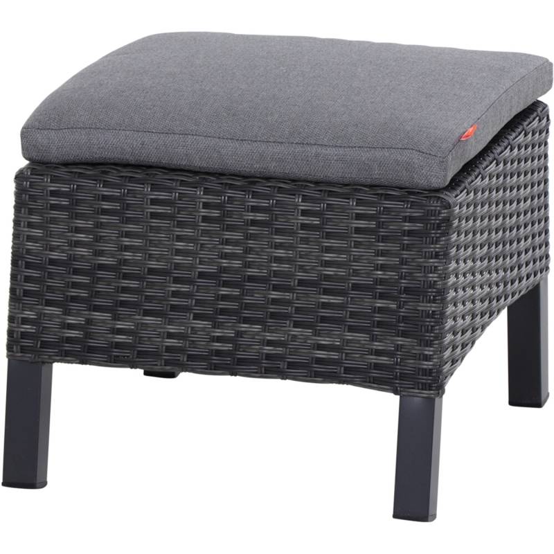 Siena Garden Hocker Taranto Matt Anthrazit inkl. Kissen 50 cm x 54 cm x 40 cm von SIENA GARDEN