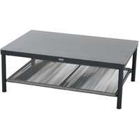 Siena Garden - Kansas Lounge Tisch 110x70cm Gestell aus Aluminium in matt anthrazit, Tischplatte aus Glas in dark concrete von SIENA GARDEN