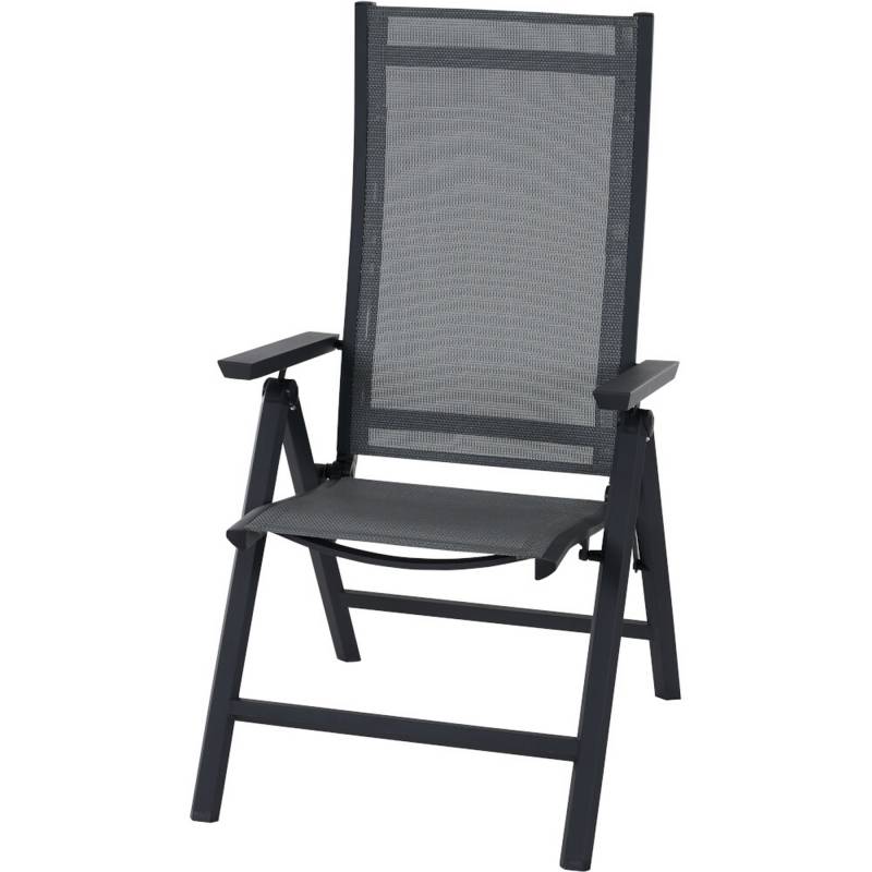 Siena Garden Klappsessel 'Tauro' anthrazit/matt 47 x 110 x 66 cm von SIENA GARDEN