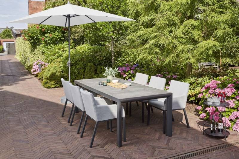 Siena Garden Mittelstockschirm Avio grau 300 x 200 cm von SIENA GARDEN