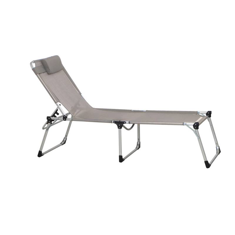 Siena Garden Sonneliege 'Sole' taupe 69,5 x 105 x 226 cm von SIENA GARDEN