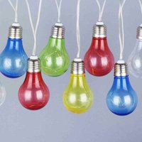 Solar-Lichterkette Bulb, bunt, 10-teilig 4,3 m, warmweiß von SIENA GARDEN