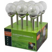 Solarleuchte Crushball xl, Edelstahl/Glas/Kunststoff 1 led, ø 12 x 56 cm von SIENA GARDEN