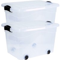 Siena Home - Aufbewahrungsbox Anzio 20 l 2er-Set mit Rollen Siena Home - Aufbewahrungsbox Anzio 20 l 2er-Set mit Rollen von SIENA HOME