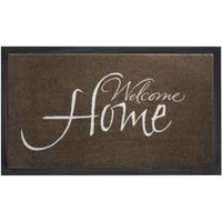 Fußmatte Peva Welcome taupe 45 x 75 cm von SIENA HOME