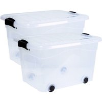 Siena Home - Aufbewahrungsbox Anzio 60 l 2er-Set mit Rollen von SIENA HOME