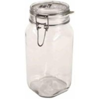 Drahtbügelglas cucinare 1620 quadratisch, mit Gummiring 1,5 l von SIENA HOME