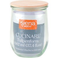 Siena Home - Tulpenglas Cucinare hd 1,0 l Weck-Glas, Buchenholz von SIENA HOME