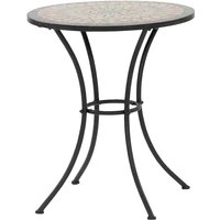 [GEBRAUCHT] B-Ware Siena Prato Bistrotisch Tisch Esstisch Rund Keramik Mosaikoptik Schwarz 60x71 Cm von SIENA