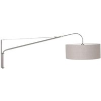 Sienna Elegant Classy Wandleuchte mit Schirm aus gebürstetem Stahl von SIENNA LIGHTING