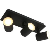 Steinhauer LED Deckenleuchte Points noirs in Schwarz 3x 4,6W - black von STEINHAUER