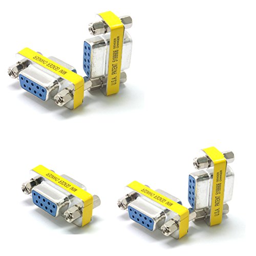 5 x Gender Changer DB9F DB9F 9 Pin Seriell RS232 D-SUB-Gender Konverter Buchse auf Buchse von SIENOC