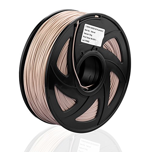 SIENOC Holz Filament 1,75 mm 1KG Rolle für 3D Drucker (Holz Naturfarbe) von S SIENOC