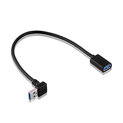 S SIENOC 30cm USB 3.0 Winkel Adapter - 90° Grad Winkeladapter - A-Stecker zu A-Buchse - kompatibel mit Allen USB Kabeln - optimale Kabelführung (A Stecker zu A Buchse) von S SIENOC