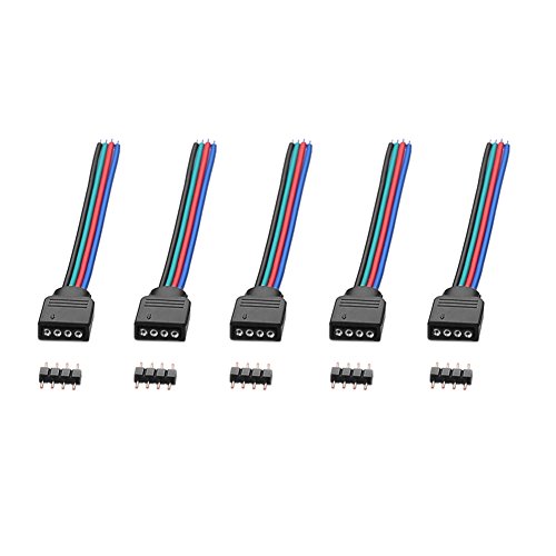 Sienoc 5 x 4 Pol Pin RGB Schnellverbinder Verbinder Anschlusskabel für 4-Pin 5050 3528 RGB LED Strip Streife Sienoc 5 x 4 Pol Pin RGB Schnellverbinder Verbinder Anschlusskabel für 4-Pin 5050 3528 RGB LED Strip Streife von SIENOC
