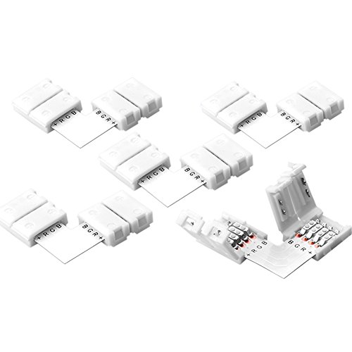 Sienoc 5pk Eckverbinder L- Form Verbindung Schnellverbinder Adapter LED SMD RGB 5050 Strip Sienoc 5pk Eckverbinder L- Form Verbindung Schnellverbinder Adapter LED SMD RGB 5050 Strip von SIENOC