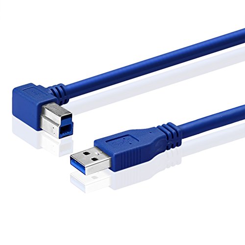 USB-3.0-Kabel USB-A-auf-USB-B USB 3.0 Typ A Stecker auf B Stecker 90 ° abgewinkelt Kabel 60cm USB-3.0-Kabel USB-A-auf-USB-B USB 3.0 Typ A Stecker auf B Stecker 90 ° abgewinkelt Kabel 60cm von SIENOC