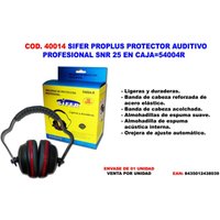 Pro Gehörschutz, verstellbarer Ohrenschützer snr 25 Box 54004R - Sifer Pro Gehörschutz, verstellbarer Ohrenschützer snr 25 Box 54004R - Sifer von SIFER