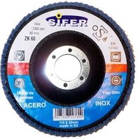 Scheibenschleifpapier für Edelstahl 115x22 Körnung 60 - Sifer von SIFER