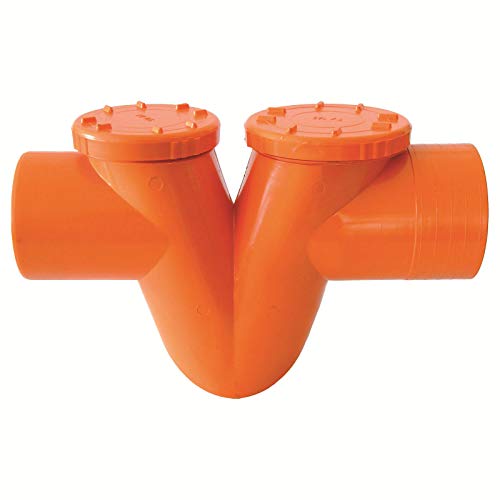 SIFONE Horizontal Typ O-O Super Rohre Verbindungsstücke PVC orange Bauwesen Durchmesser 100 mm von SIFONE