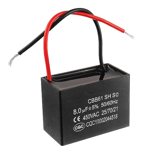 SIGANDG CBB61 8uF 450V AC 50/60 Hz Klimaanlage Lüfter Motor Laufkondensator (2er Pack) von SIGANDG